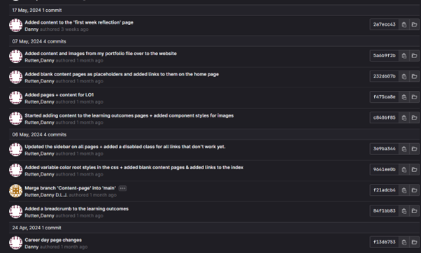 Git commits in an image